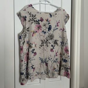 Floral Linen Top